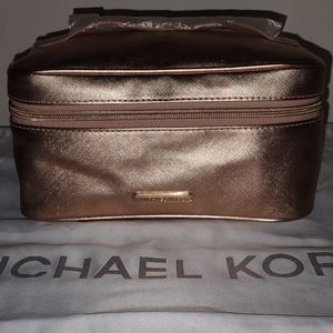 Rose Gold Michael Kors Makeup Bag